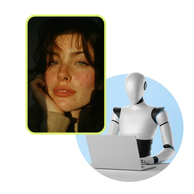 AI Blemish Remover cleanup example