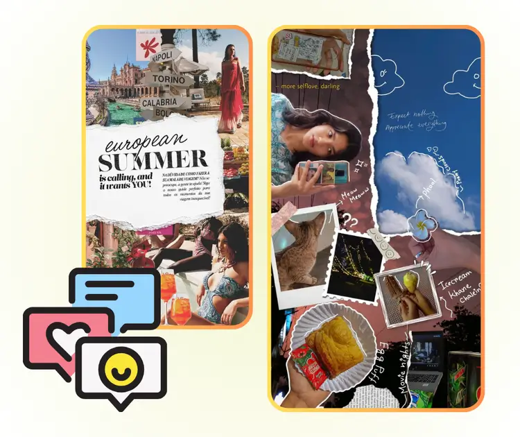 AI Photo Collage Maker Uneven Spacing