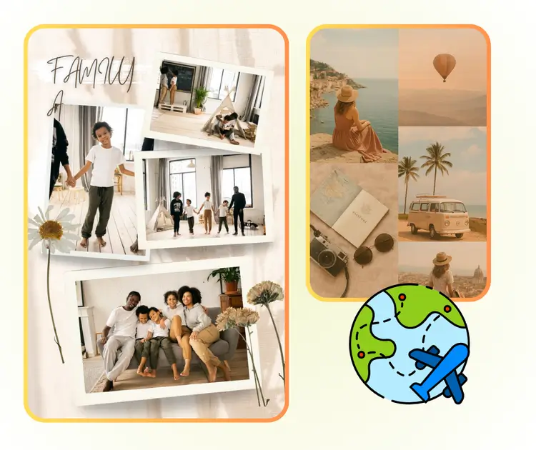 AI Photo Collage Maker Visual Noise