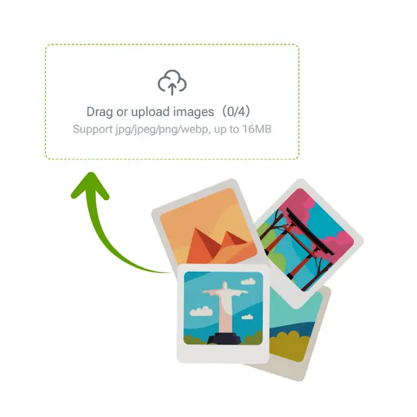 AI Photo Collage Maker step 1 AI Photo Collage Maker step 1 upload