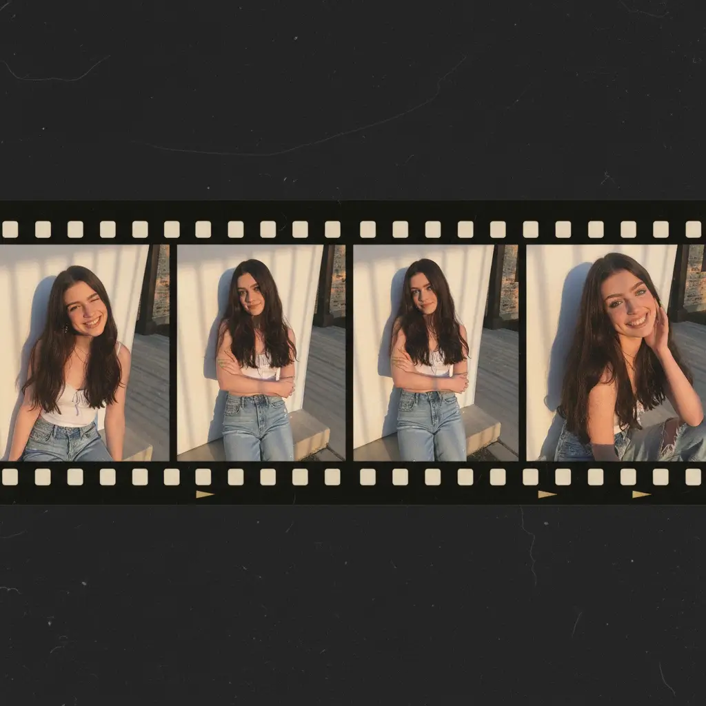 AI Photo Collage Maker style Film Strip