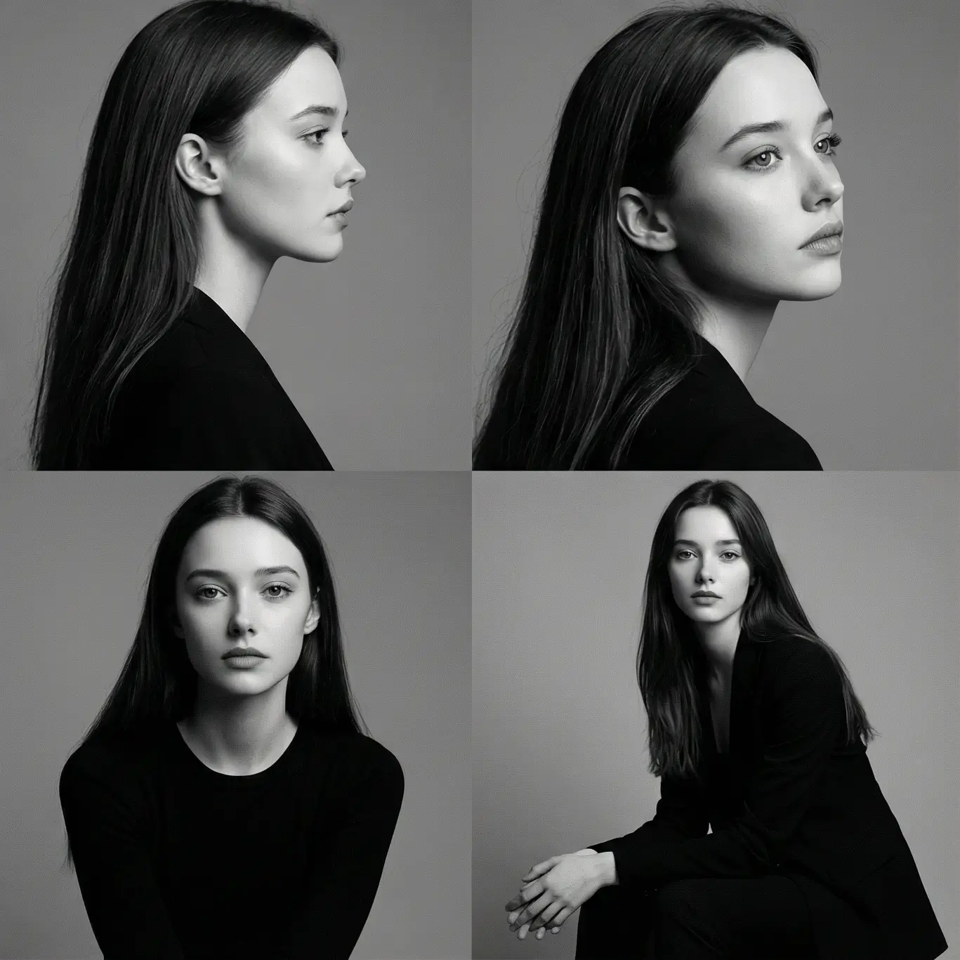 AI Photo Grid Maker style Black&White